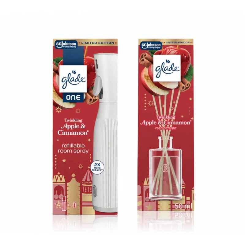 Glade ONE Twinkling Apple & Cinnamon vánoční dárková sada