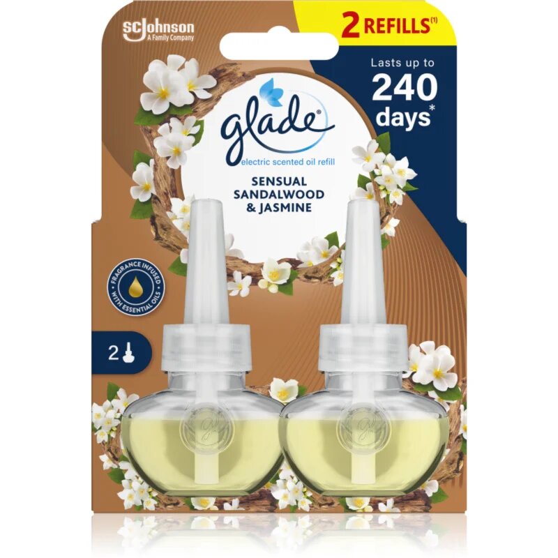 Glade Sensual Sandalwood & Jasmine náplň do elektrického difuzéru duo 2x20 ml