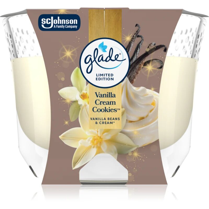 Glade Vanilla Cream Cookies vonná svíčka 204 g