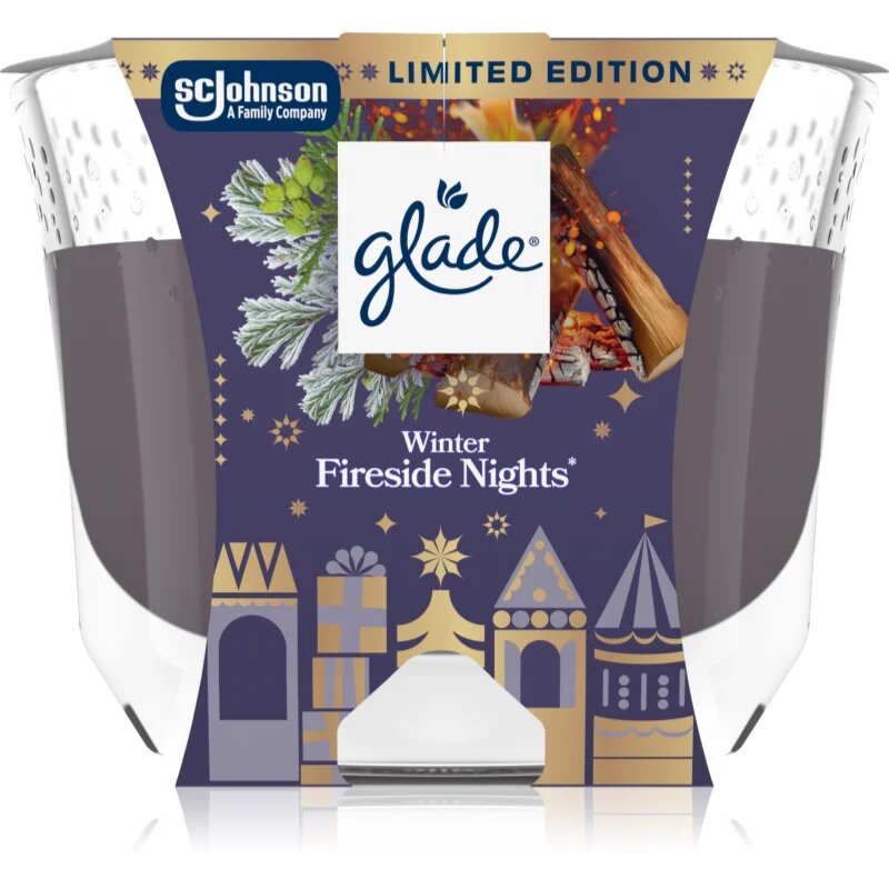 Glade Winter Fireside Nights vonná svíčka 204 g