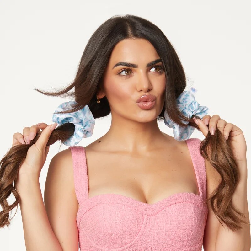 GLOV Barbie Scrunchies gumičky do vlasů typ Blue Panther 3 ks