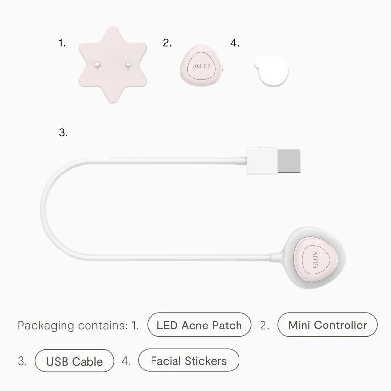 GLOV Supernova Acne Spot Treatment Patch ošetřující LED maska 1 ks