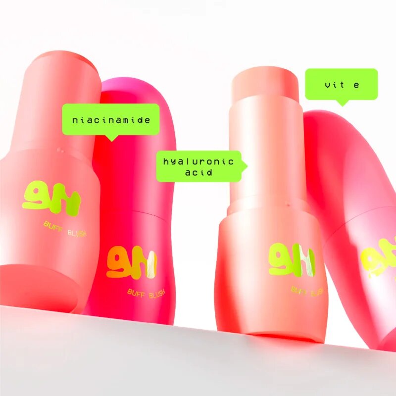 Glow Hub Buff Blush krémová tvářenka v tyčince odstín Poppin 5 g