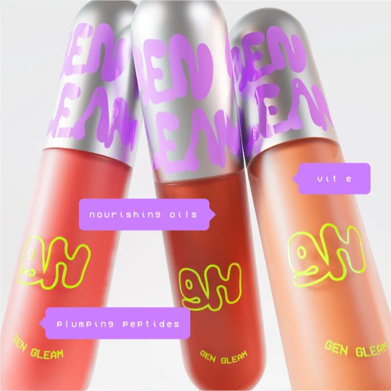 Glow Hub Gen Gleam hydratační lesk na rty odstín Snack 3 ml