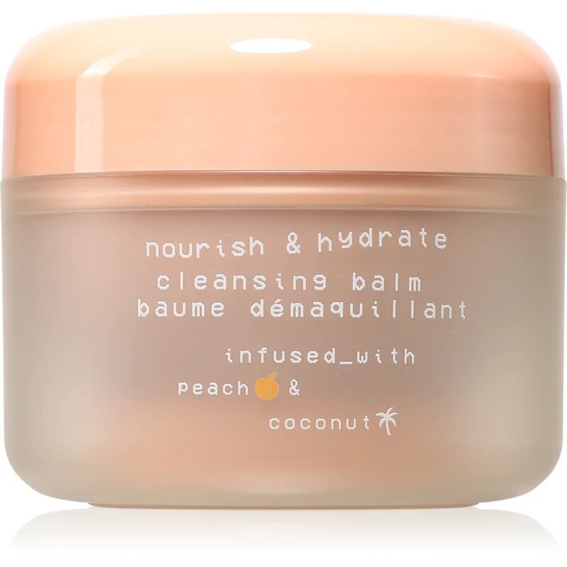 Glow Hub Nourish & Hydrate vyživující čisticí balzám s broskvovým extraktem 100 g
