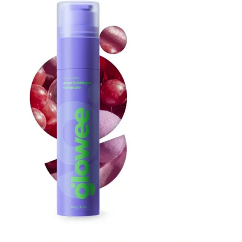 Glowee Grape Bubblegum bělicí zubní pasta Grape Bubblegum 60 g