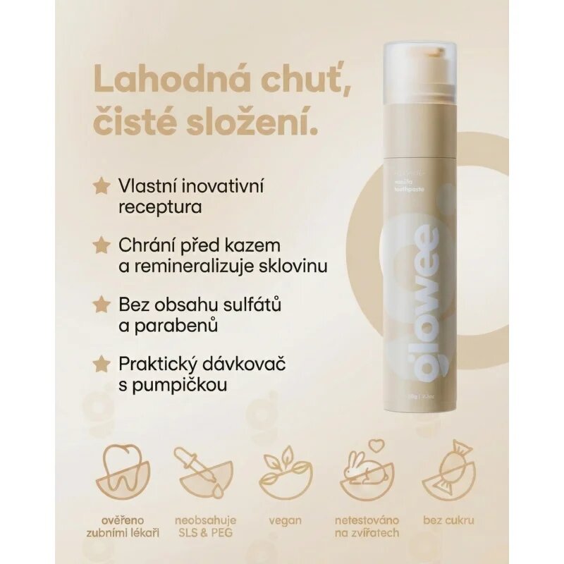Glowee Vanilla bělicí zubní pasta Vanilka 60 g