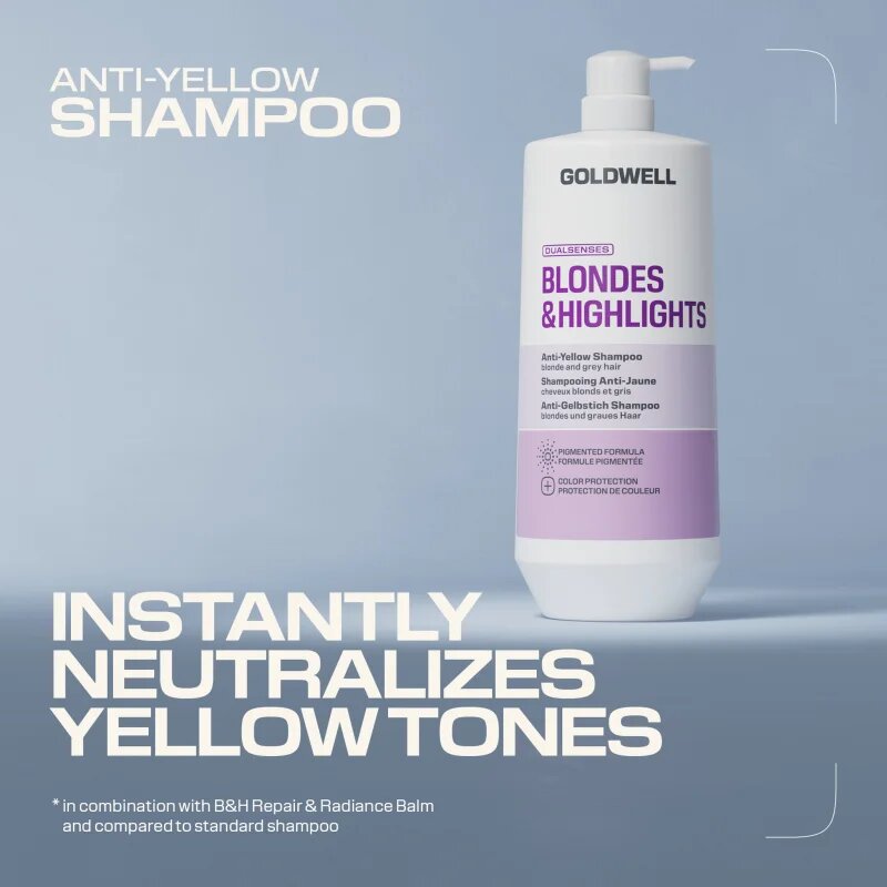 Goldwell Dualsenses Blondes & Highlights Anti-Yellow Shampoo šampon neutralizující žluté tóny 1000 ml