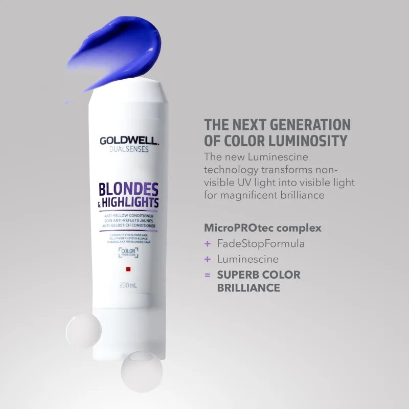 Goldwell Dualsenses Blondes & Highlights kondicionér pro blond vlasy neutralizující žluté tóny 200 ml