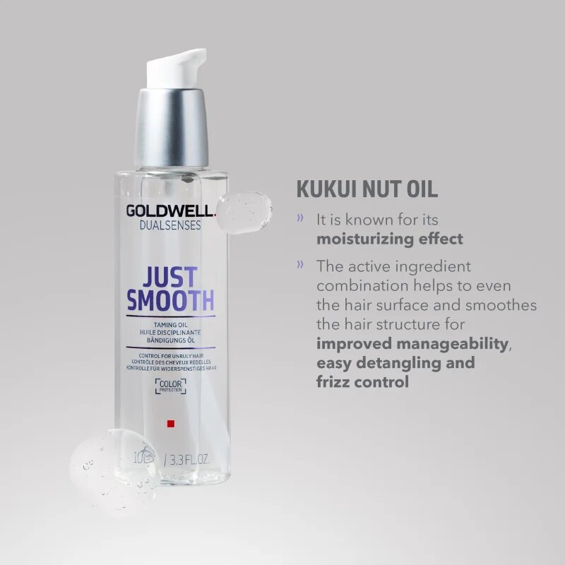 Goldwell Dualsenses Just Smooth olej pro nepoddajné a krepatějící se vlasy 100 ml
