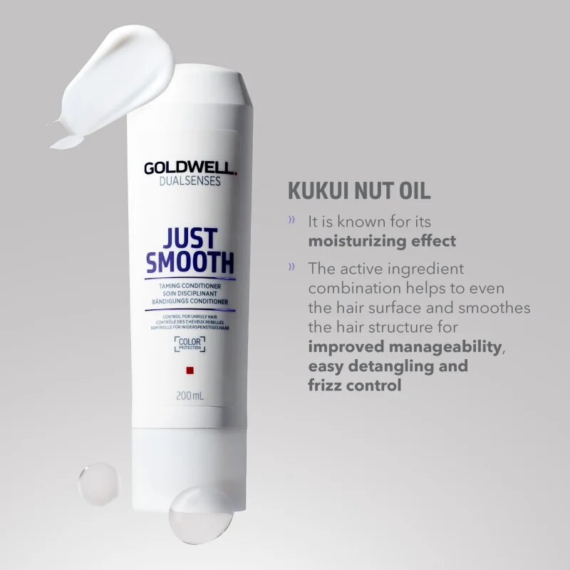 Goldwell Dualsenses Just Smooth uhlazující kondicionér pro nepoddajné vlasy 200 ml