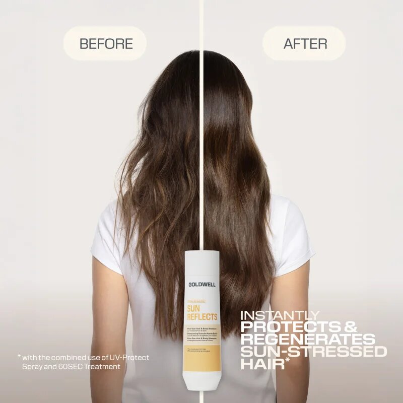 Goldwell Dualsenses Sun Reflects After-Sun a Body Shampoo sprchový gel a šampon 2 v 1 po opalování 250 ml