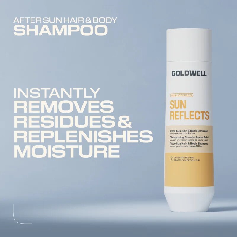 Goldwell Dualsenses Sun Reflects After-Sun a Body Shampoo sprchový gel a šampon 2 v 1 po opalování 250 ml