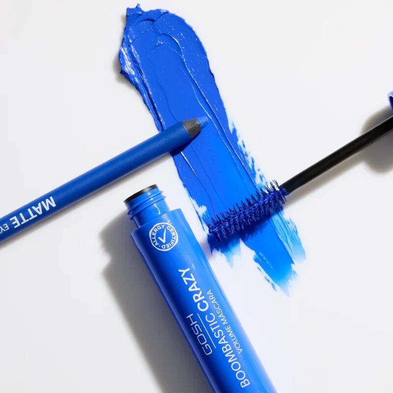 GOSH COPENHAGEN Boombastic řasenka pro objem a natočení řas odstín 002 Crazy Blue 13 ml