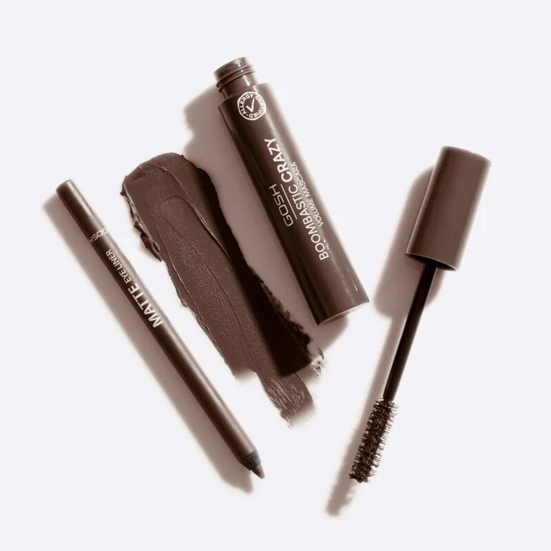 GOSH COPENHAGEN Boombastic řasenka pro objem a natočení řas odstín 005 Chocolate Brown 13 ml