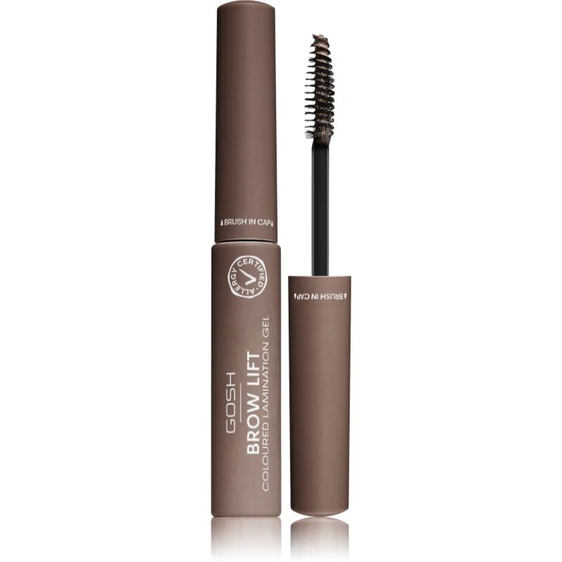 GOSH COPENHAGEN Brow Lift gel pro úpravu obočí odstín 001 Grey Brown 6 ml