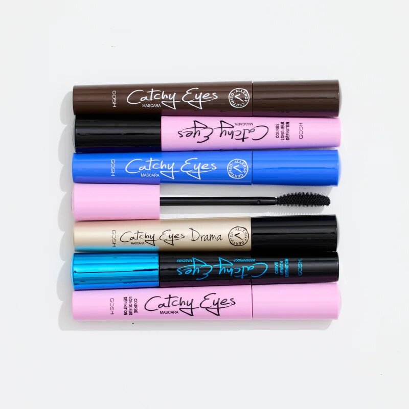 GOSH COPENHAGEN Catchy Eyes Allergy Certified objemová řasenka pro citlivé oči odstín 002 Brown 8 ml