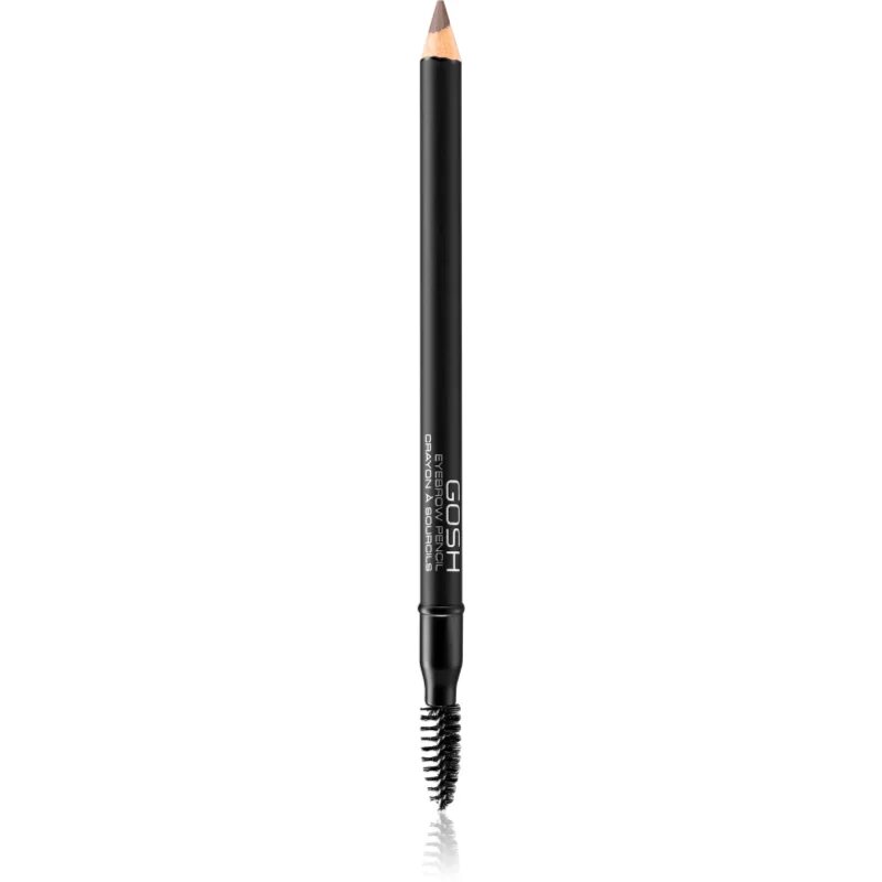 GOSH COPENHAGEN Eyebrow tužka na obočí s kartáčkem odstín 005 Dark Brown 1.2 g
