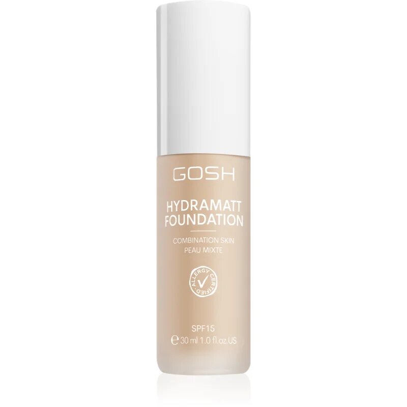 GOSH COPENHAGEN Hydramatt lehký hydratační make-up s matným efektem odstín 004R Light 30 ml