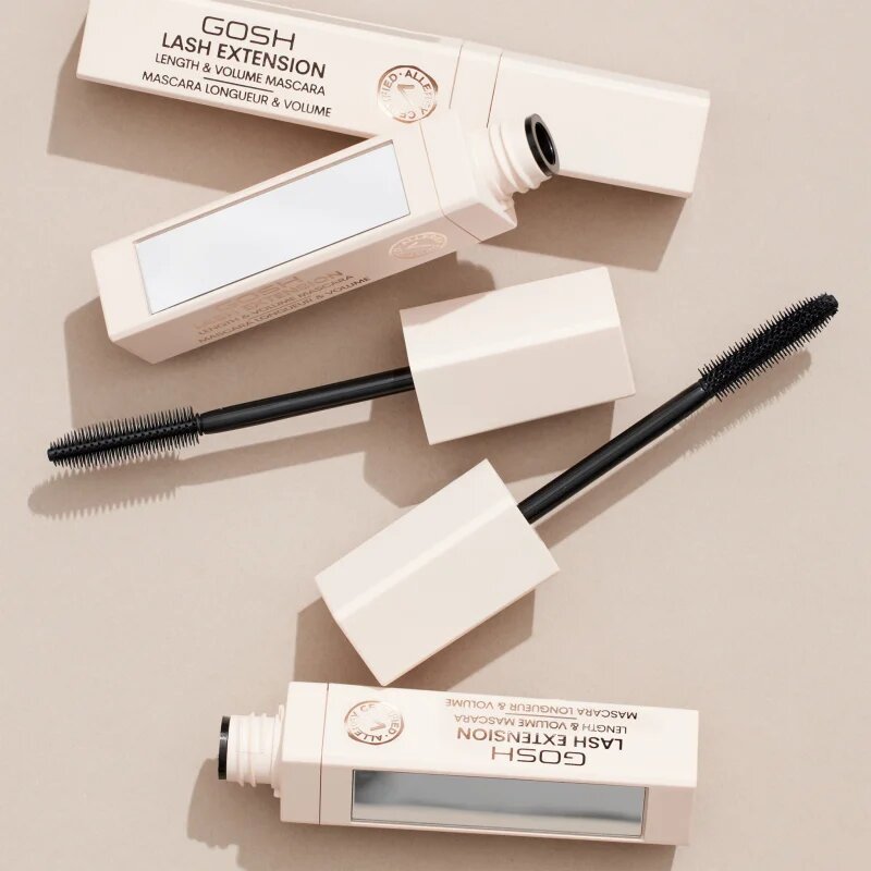 GOSH COPENHAGEN Lash Extension řasenka pro prodloužení a zahuštění řas odstín Extreme Black 7 ml