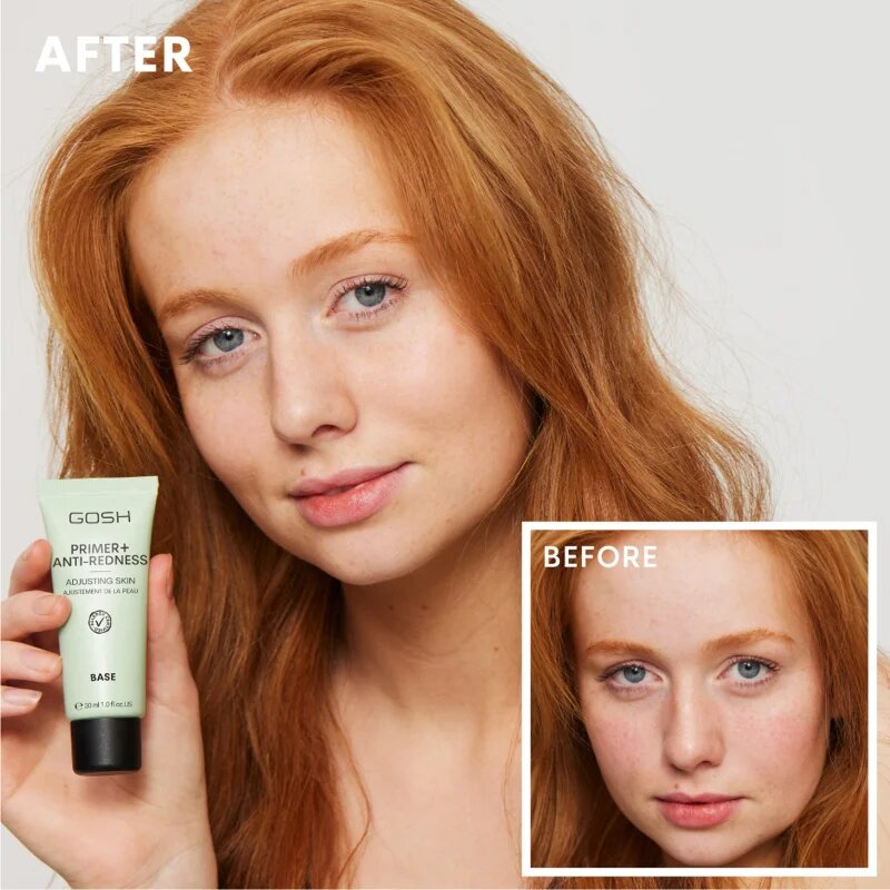 GOSH COPENHAGEN Primer Plus + podkladová báze proti začervenání 30 ml