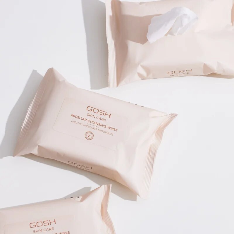 GOSH COPENHAGEN Skin Care Micellar čisticí a odličovací ubrousky 25 ks