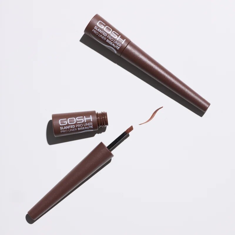 GOSH COPENHAGEN Slanted Pro Liner tekuté oční linky odstín 003 Matt Brown 2.5 ml