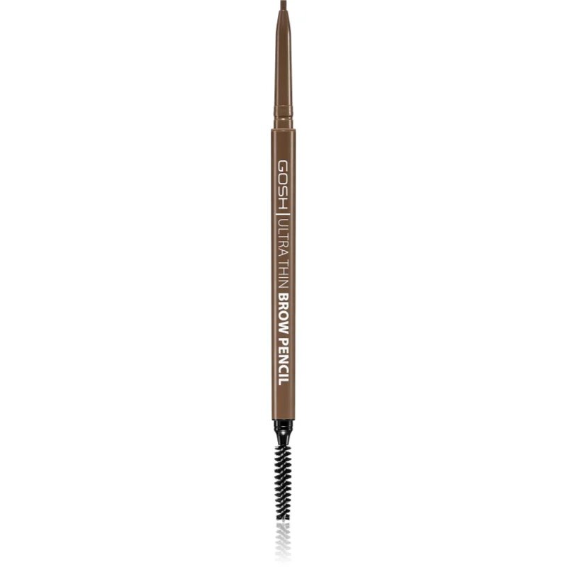 GOSH COPENHAGEN Ultra Thin precizní tužka na obočí s kartáčkem odstín 002 Greybrown 0.35 g
