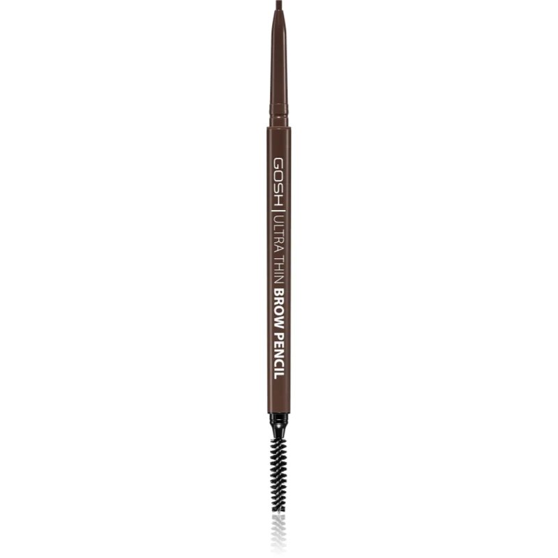GOSH COPENHAGEN Ultra Thin precizní tužka na obočí s kartáčkem odstín 003 Dark Brown 0.35 g