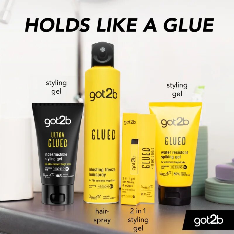 got2b Ultra Glued stylingový gel na vlasy s ultra silnou fixací 150 ml