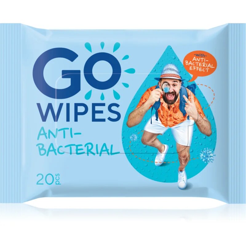 GoWipes Antibacterial osvěžující vlhčené ubrousky s antibakteriálním účinkem 20 ks