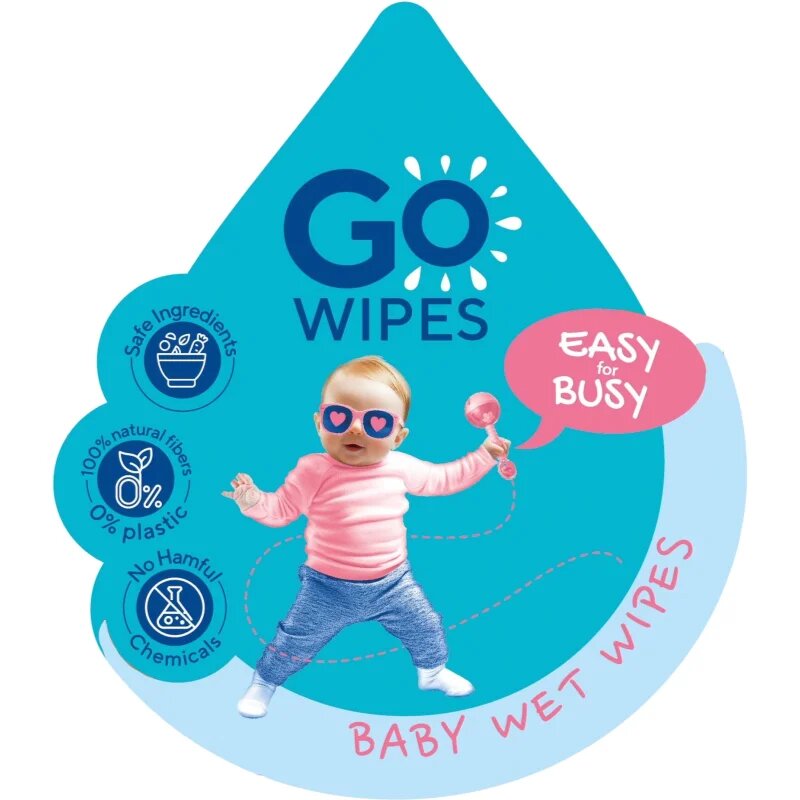 GoWipes Baby Wet Wipes vlhčené ubrousky pro děti od narození 24 ks