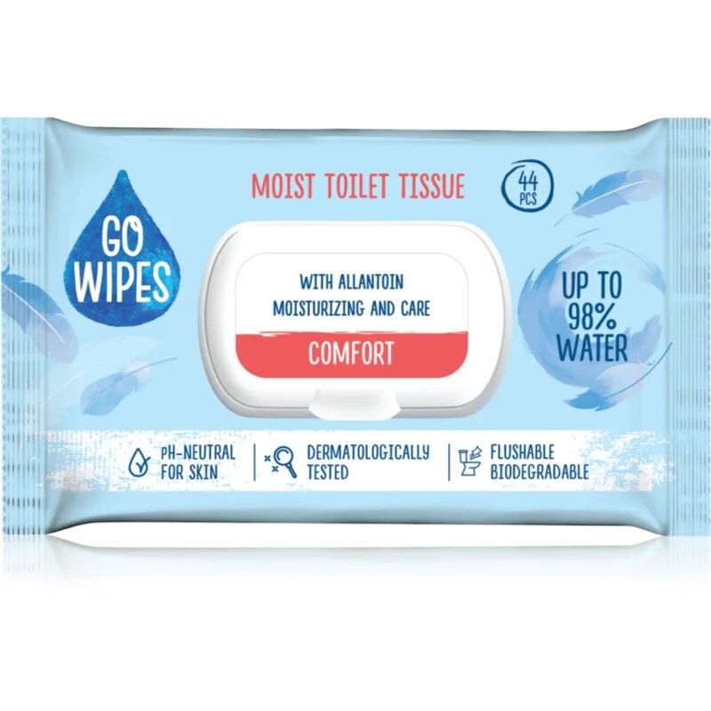 GoWipes Comfort vlhčený toaletní papír pro citlivou pokožku 44 ks