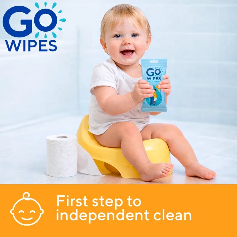 GoWipes For Kids & Juniors vlhčený toaletní papír pro děti 10 ks