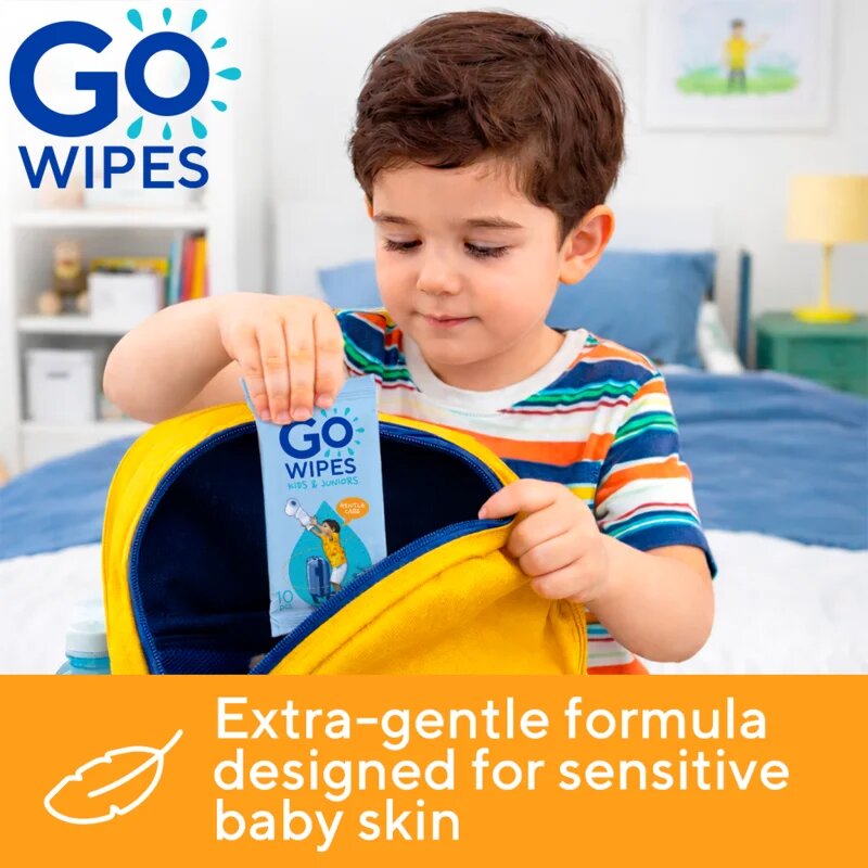 GoWipes For Kids & Juniors vlhčený toaletní papír pro děti 10 ks