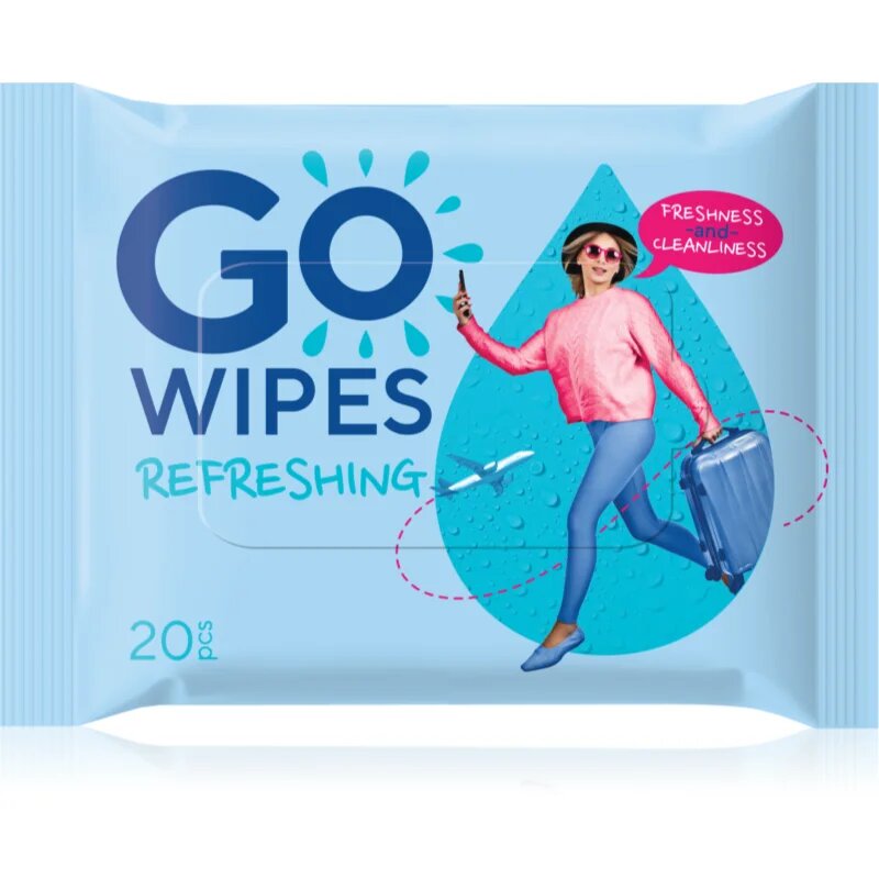 GoWipes Refreshing Wet Wipes osvěžující vlhčené ubrousky na ruce 20 ks