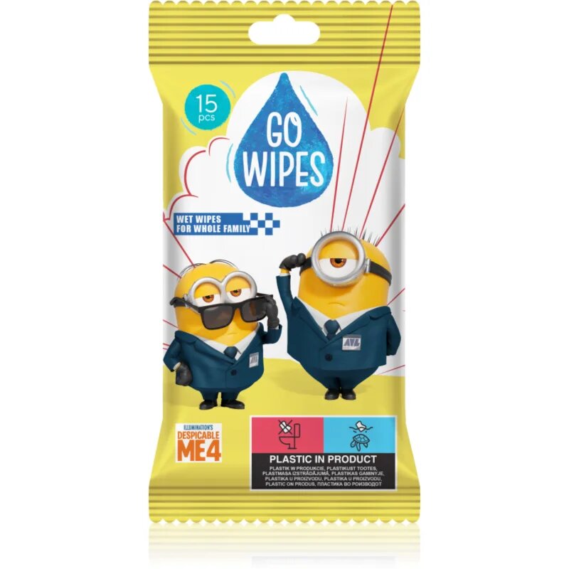 GoWipes Wet Wipes For Whole Family vlhčené čisticí ubrousky na ruce 15 ks