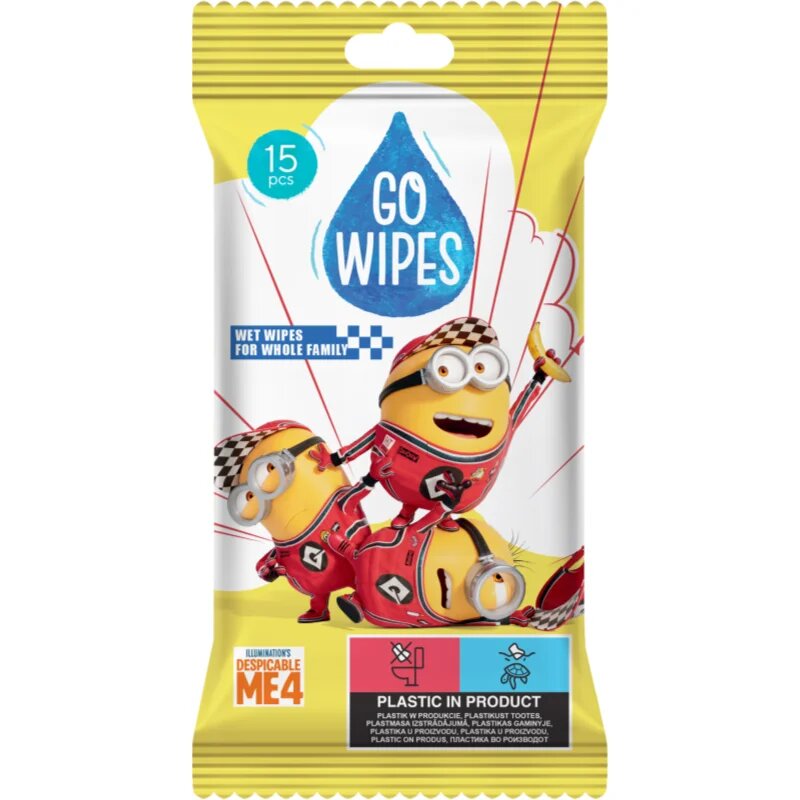 GoWipes Wet Wipes For Whole Family vlhčené čisticí ubrousky na ruce 15 ks