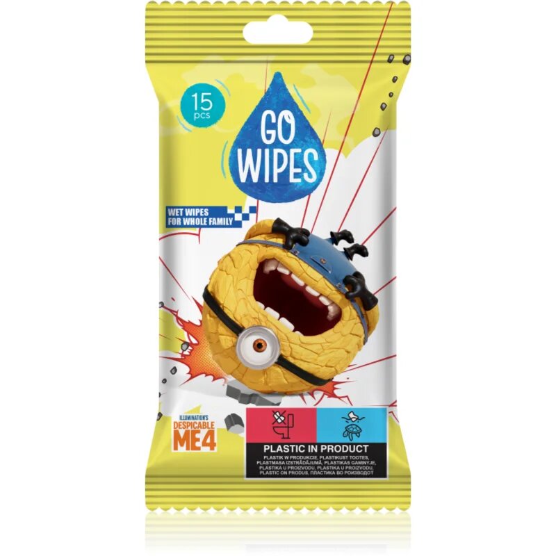 GoWipes Wet Wipes For Whole Family vlhčené čisticí ubrousky na ruce 15 ks