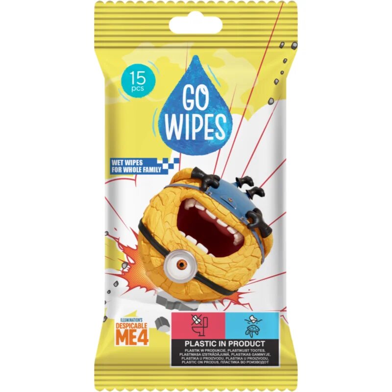 GoWipes Wet Wipes For Whole Family vlhčené čisticí ubrousky na ruce 15 ks