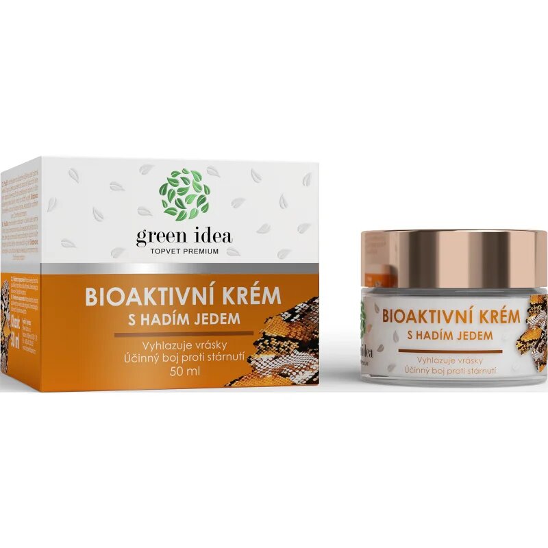 Green Idea BIOAKTIVNÍ KRÉM S HADÍM JEDEM vyhlazující a zpevňující péče 50 ml