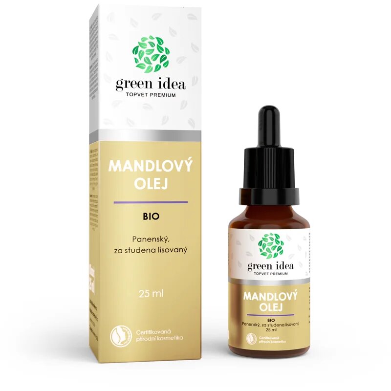 Green Idea Mandlový olej BIO mandlový olej lisovaný za studena 25 ml