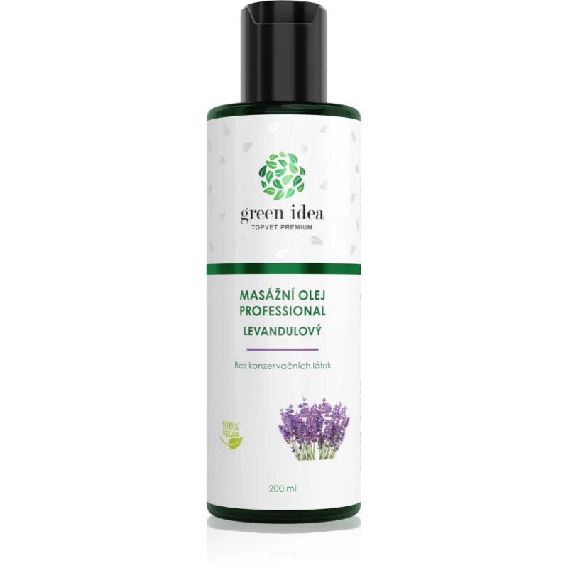 Green Idea Masážní olej Levandulový masážní olej 200 ml
