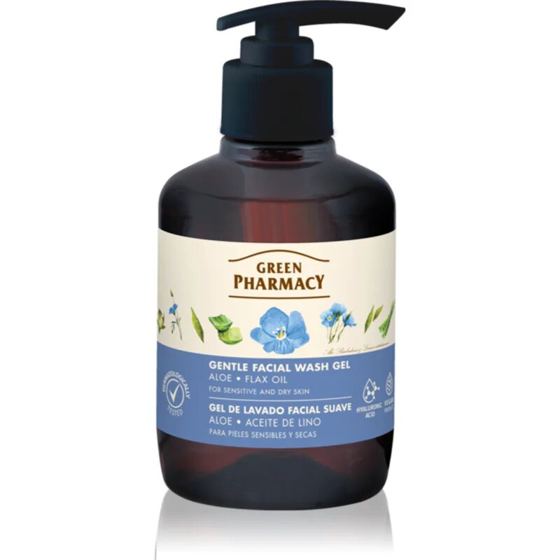 Green Pharmacy Aloe Wash Gel jemný čisticí gel pro citlivou pleť 270 ml