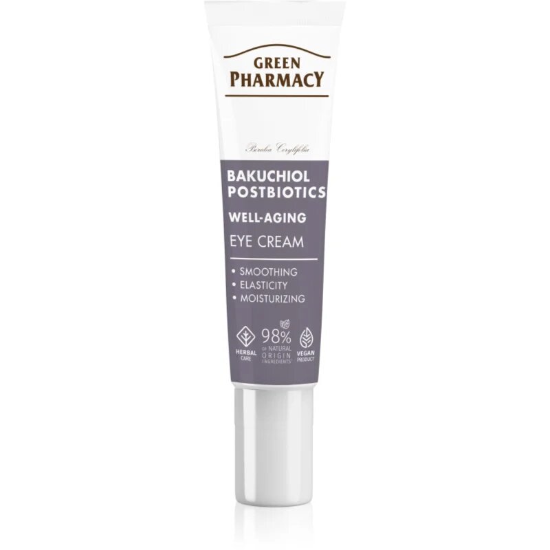 Green Pharmacy Bakuchiol & Postbiotics Eye Cream oční krém proti příznakům stárnutí 15 ml
