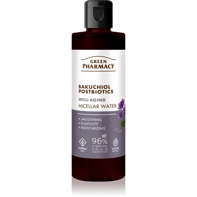 Green Pharmacy Bakuchiol & Postbiotics Micellar Water micelární voda proti stárnutí a na zpevnění pleti 200 ml