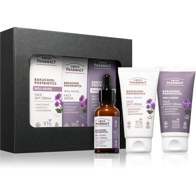 Green Pharmacy Bakuchiol & Postbiotics Set dárková sada proti stárnutí pleti