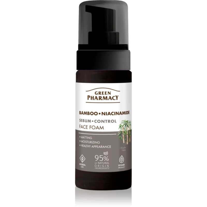 Green Pharmacy Bamboo & Niacinamide Face Foam čisticí pleťová pěna 150 ml