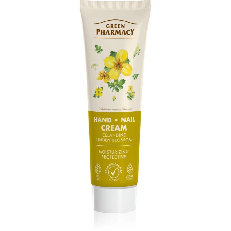 Green Pharmacy Celandine & Linden krém na ruce a nehty 100 ml