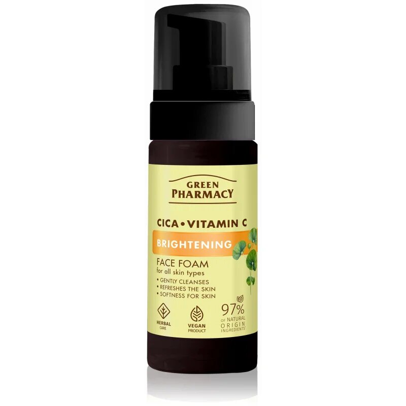 Green Pharmacy Cica + Vitamin C rozjasňující čisticí pěna 150 ml